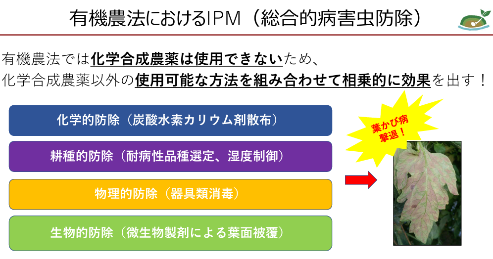 有機農法におけるIPM（総合的病害虫防除）
